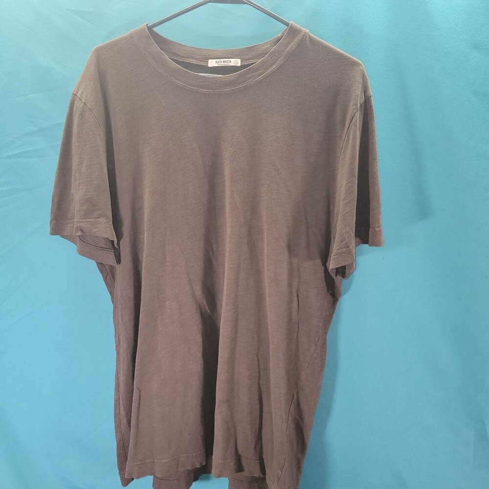 Buck Mason Made In America Mens T-Shirt L - Olive Crew Neck Short Sleeve